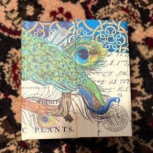 ~Michel Design Works~ Peacock Design Bird Note Block